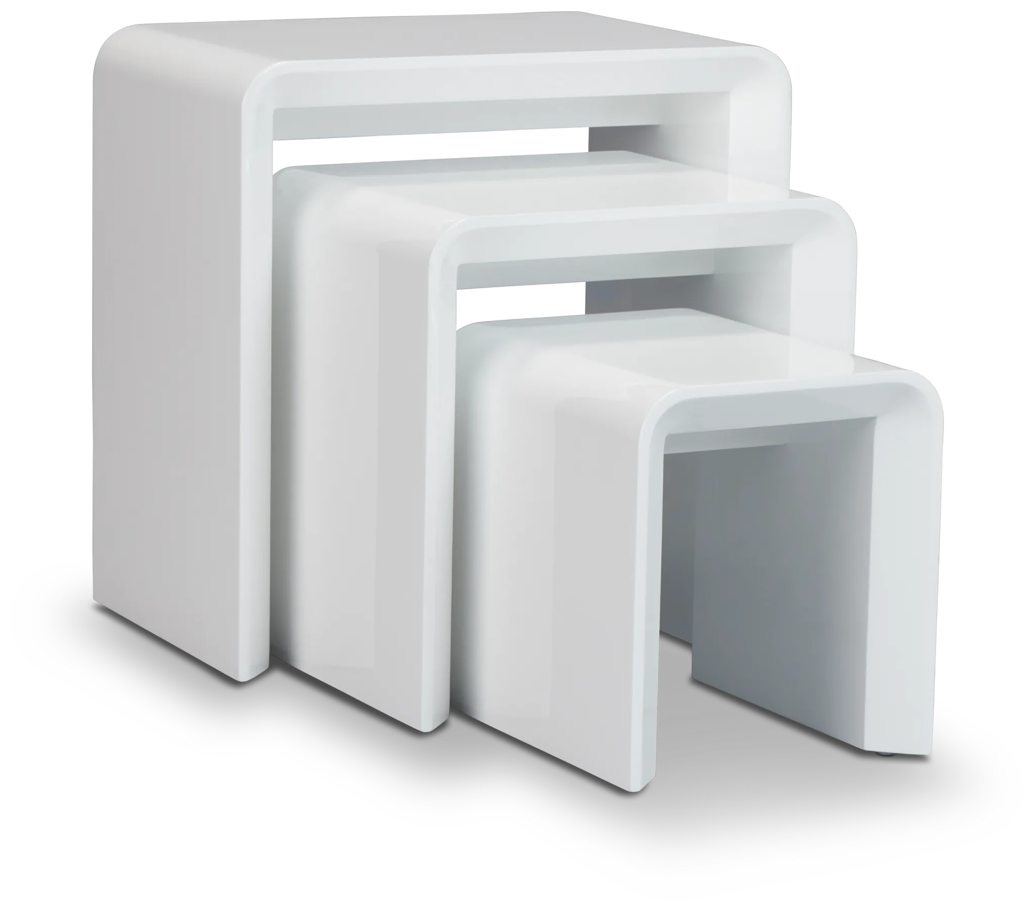 Zayden White Set Of 3 Nesting End Table