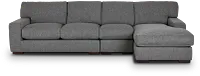 Veronica Dark Gray Down Small Right Chaise Sectional
