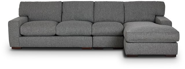 Veronica Dark Gray Down Small Right Chaise Sectional