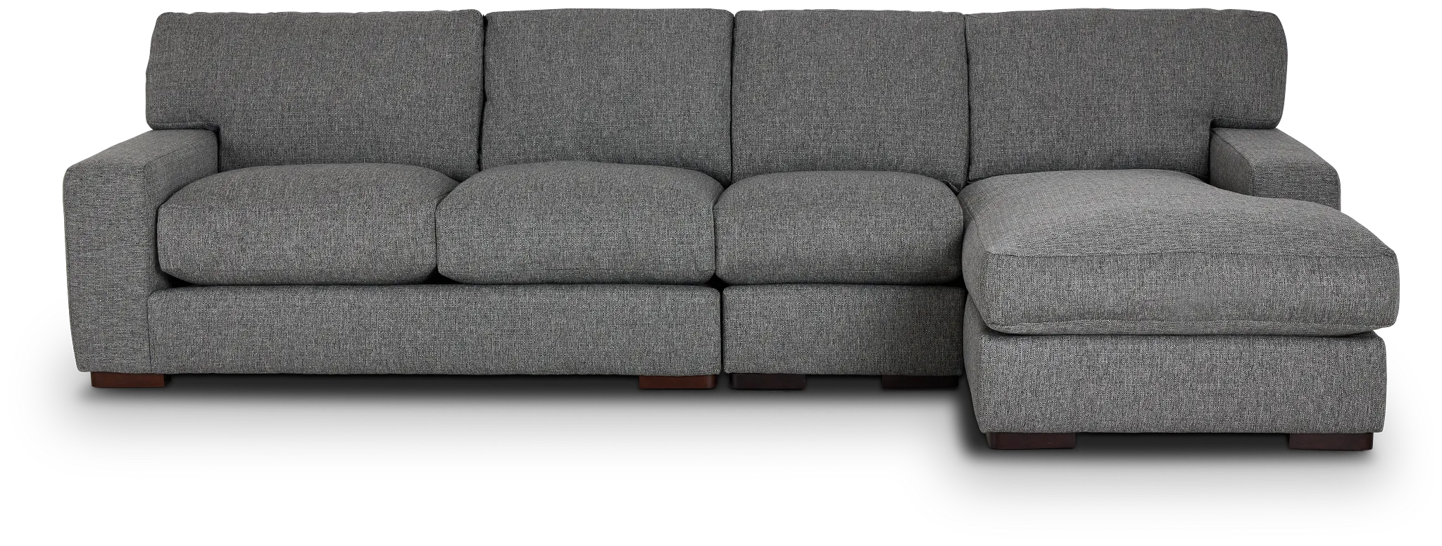Veronica Dark Gray Down Small Right Chaise Sectional