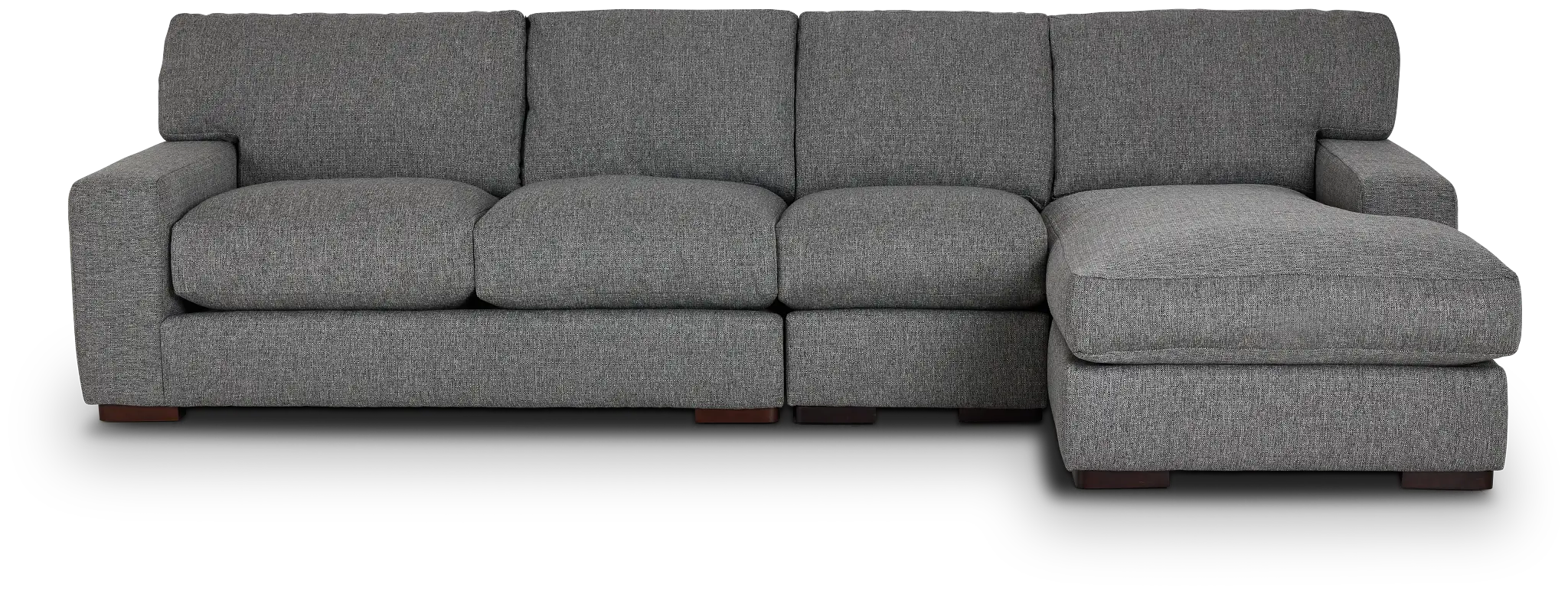 Veronica Dark Gray Down Small Right Chaise Sectional Veronica Dark Gray Down Small Right Chaise Sectional