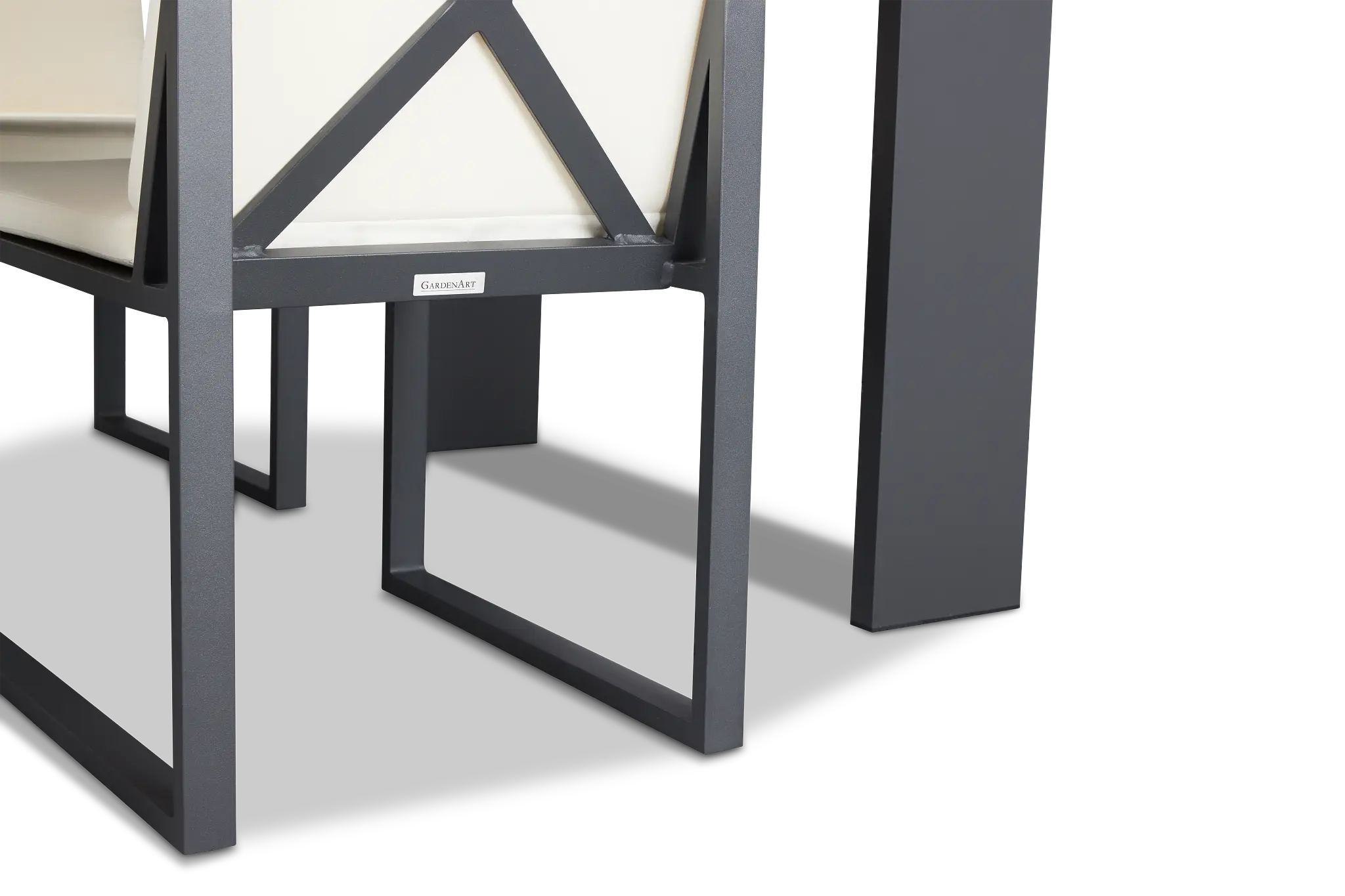 Linear Dark Gray White 87" Aluminum Table & 4 Cushioned Side Chairs Linear Dark Gray White 87" Aluminum Table & 4 Cushioned Side Chairs