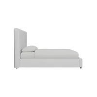 Grayton Revenue White 54" Upholstered Platform Bed