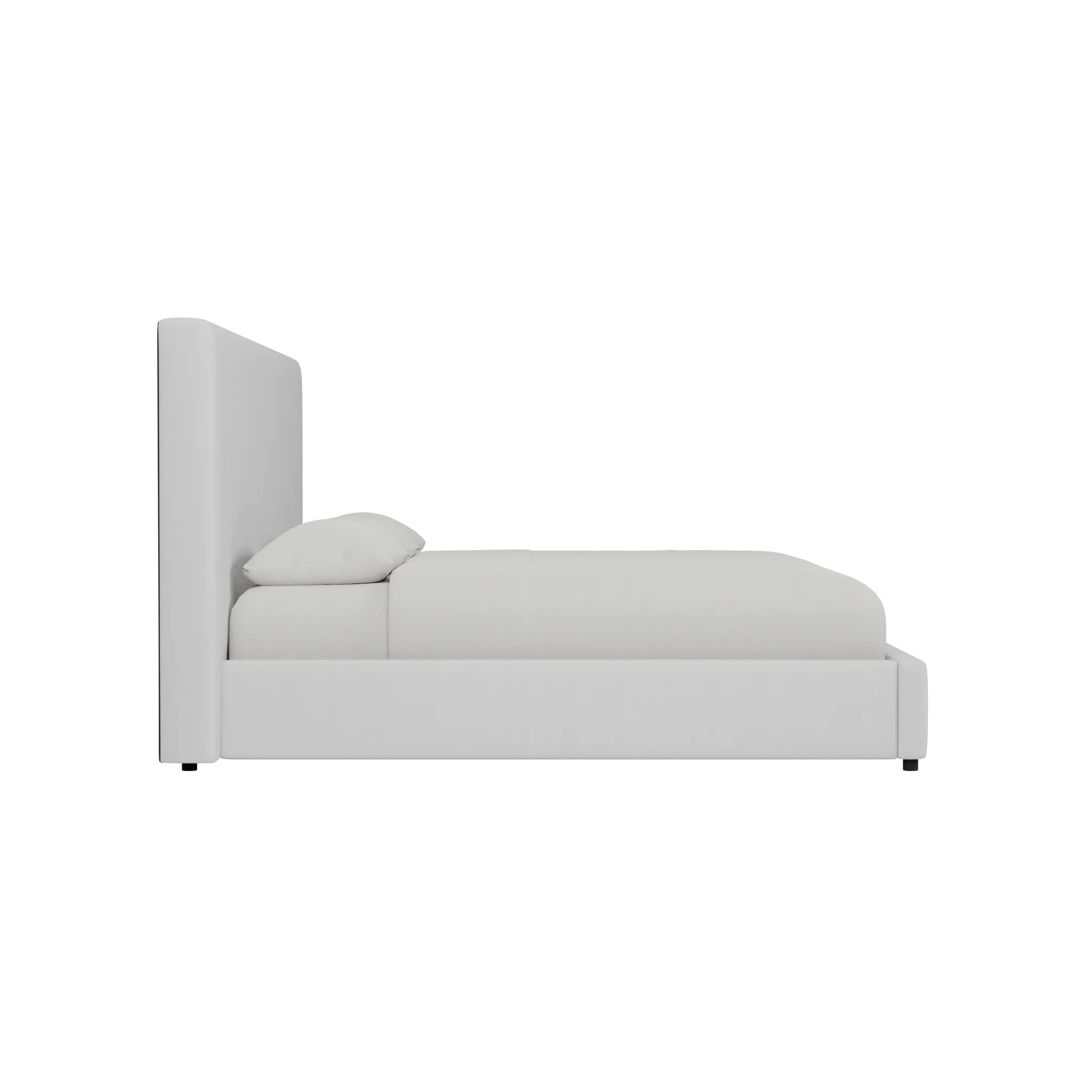 Grayton Revenue White 54" Upholstered Platform Bed