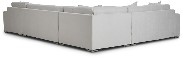 Brielle White Fabric Medium Right Chaise Sectional