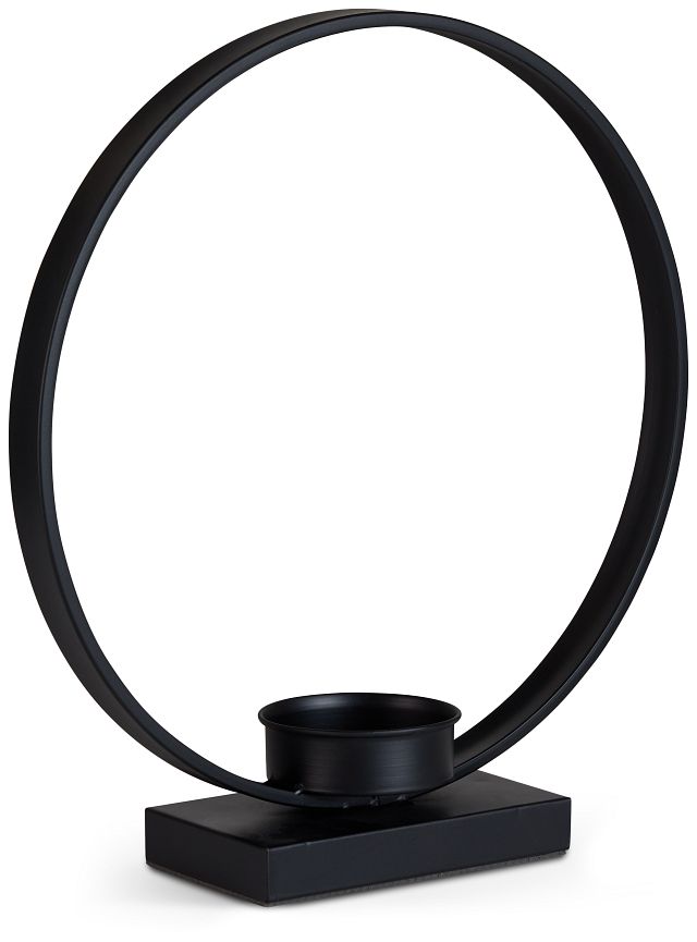 Proti Black Small Candle Holder