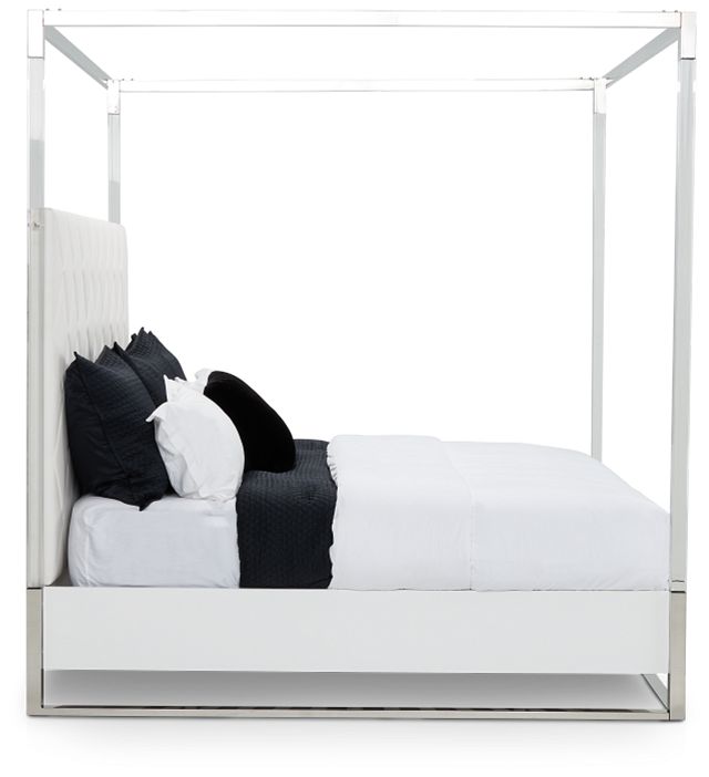 Miami White Uph Canopy Bed