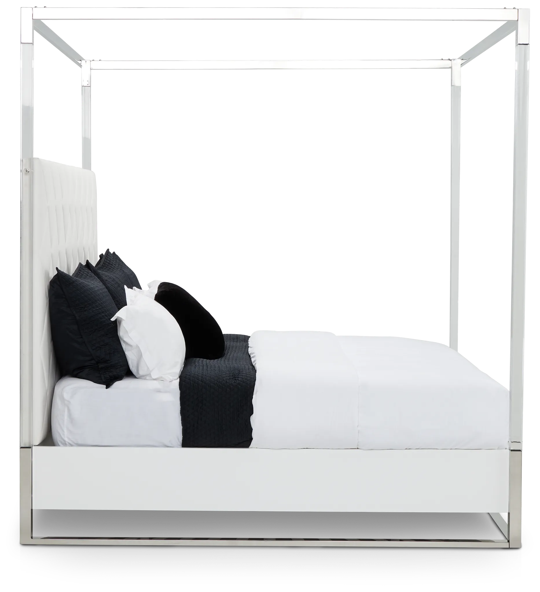 Miami White Uph Canopy Bed