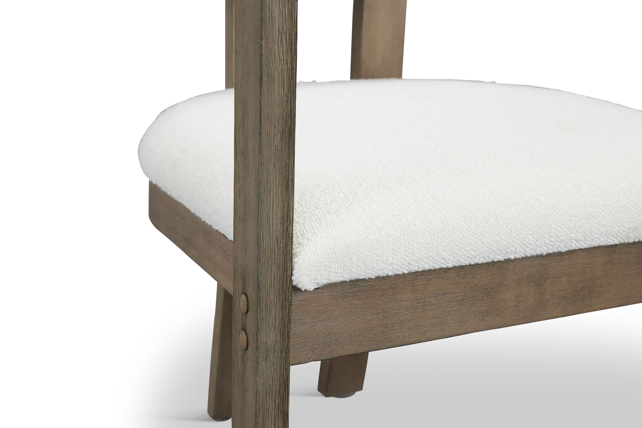 Alden Gray Round Upholstered Arm Chair