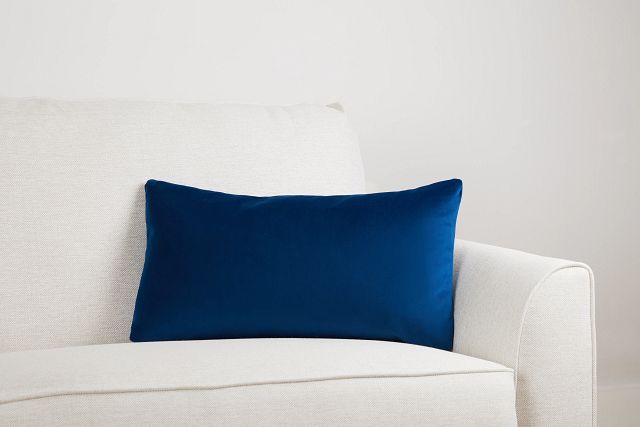 Reign Dark Blue Lumbar Accent Pillow