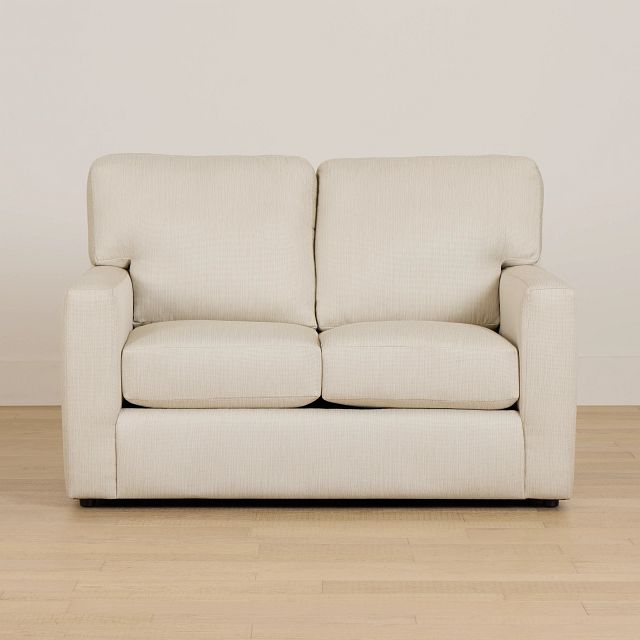 Rhodes Beige Fabric Loveseat