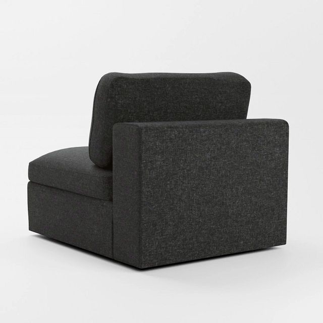 Destin Delray Dark Gray Fabric Swivel Chair