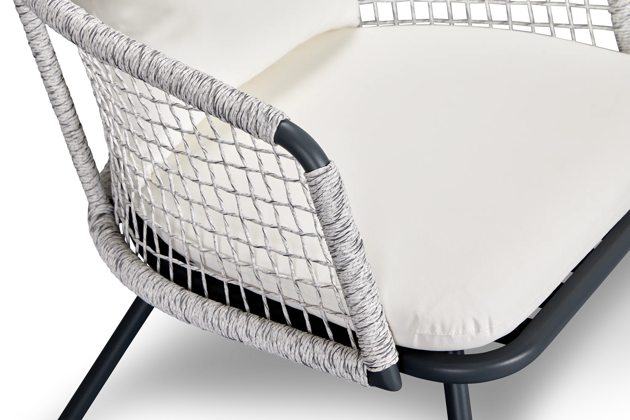 Malaga Gray White Arm Chair