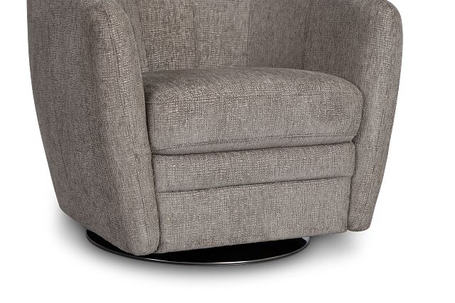 Blakely Gray Fabric Swivel Chair