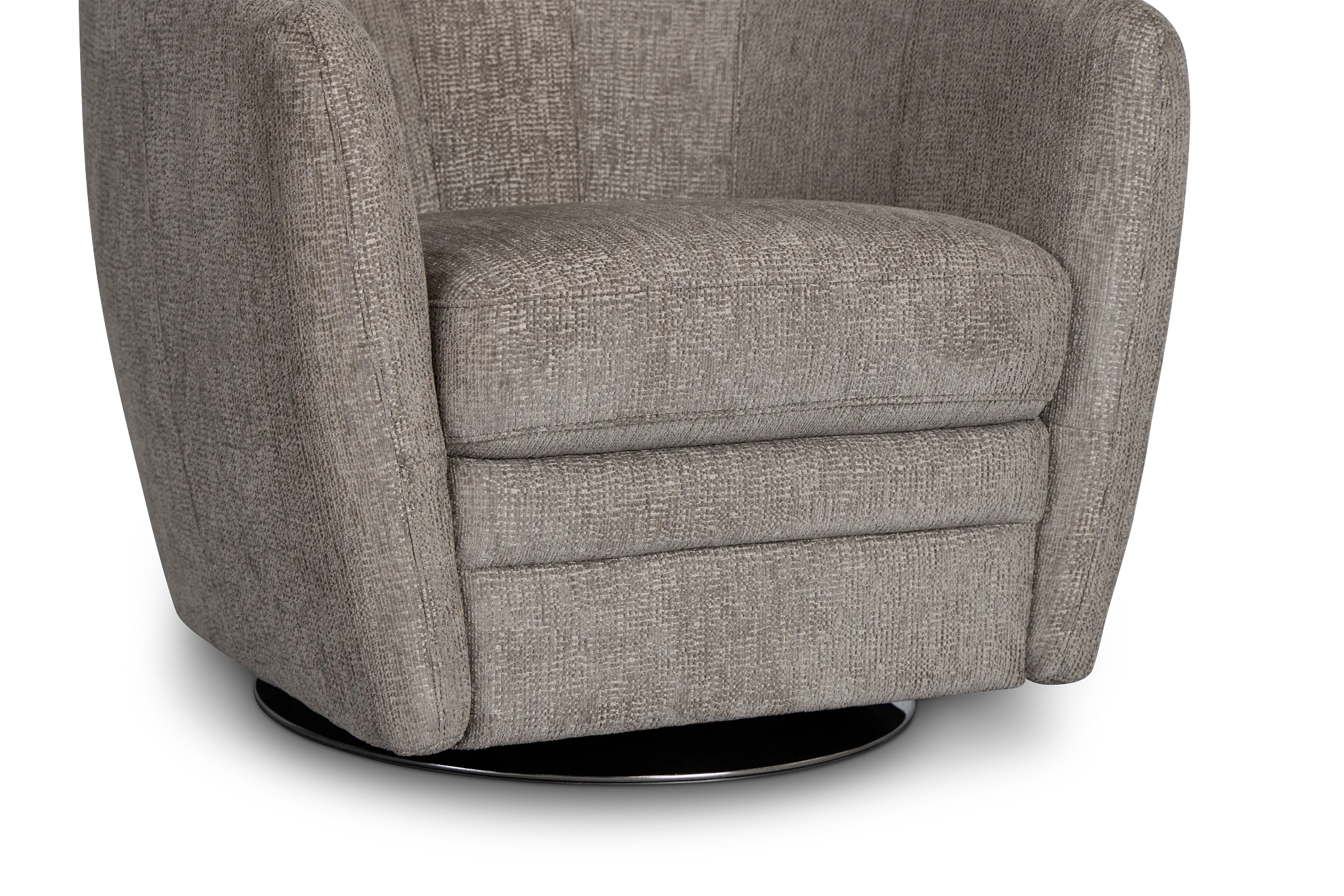 Blakely Gray Fabric Swivel Chair