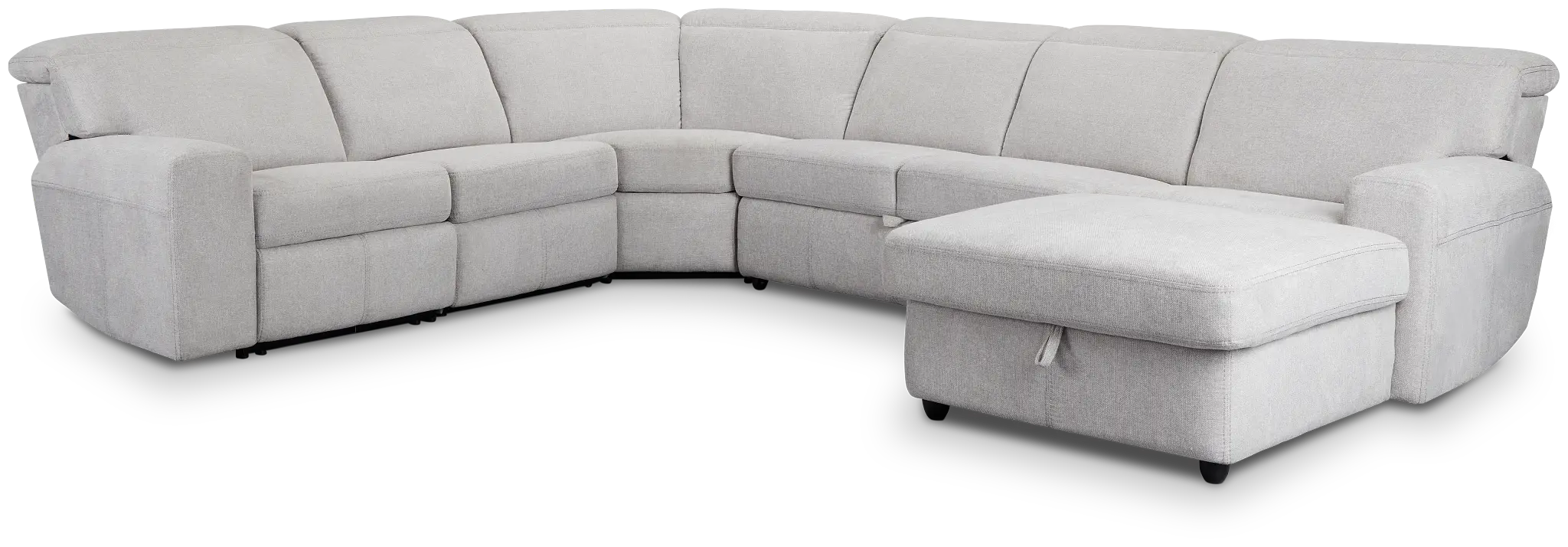 Callum Light Gray Storage Small Right Reclining Chaise Sleeper Sectional Callum Light Gray Storage Small Right Reclining Chaise Sleeper Sectional