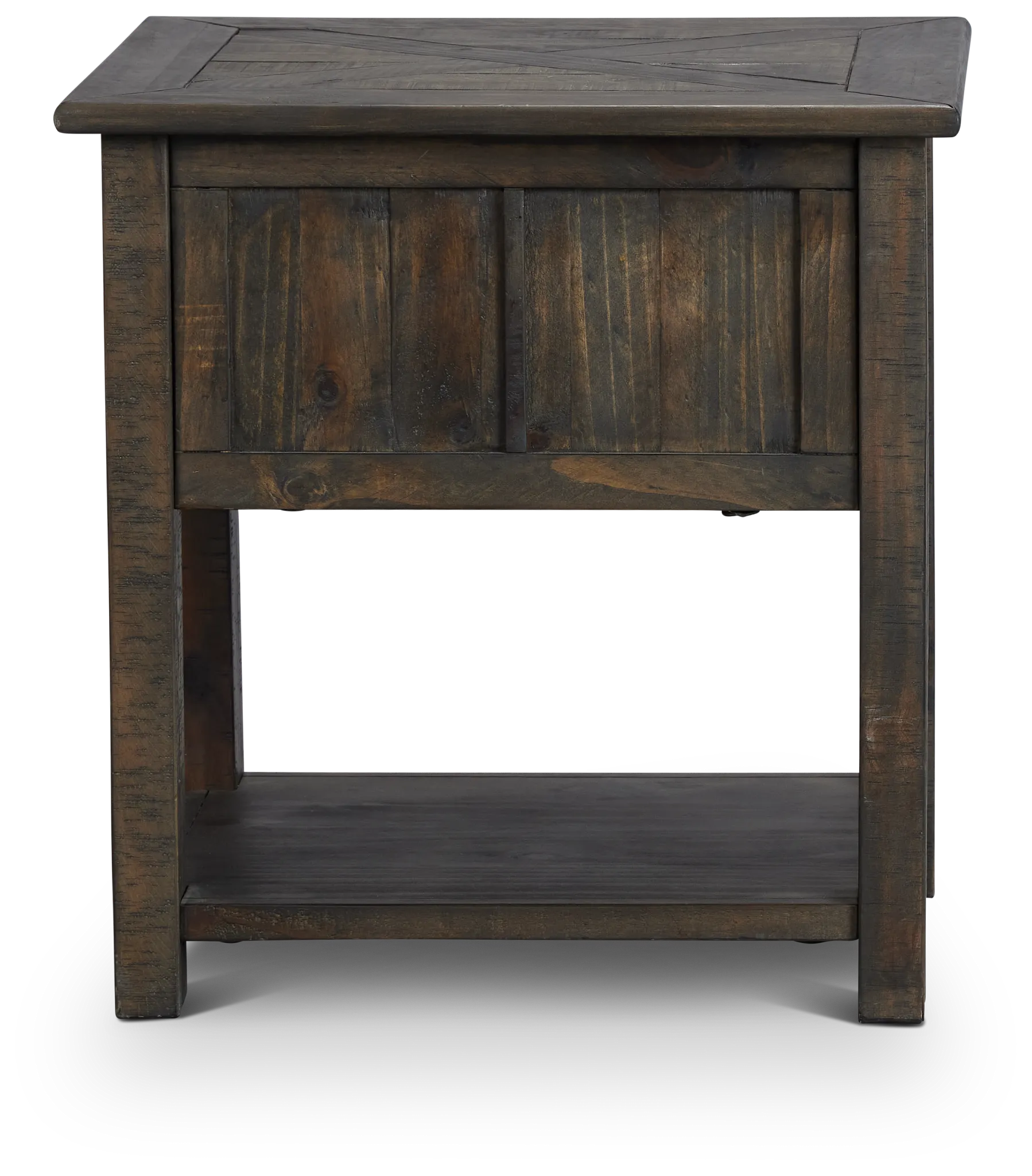 Garrett Dark Tone Storage End Table