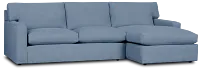 Hudson Blue Fabric Right Chaise Sectional