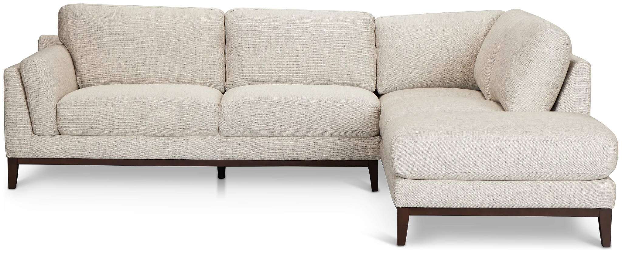 Wesley Gray Fabric Small Right Bumper Sectional