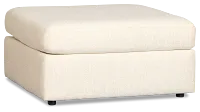 Maxwell Light Beige Fabric Cocktail Ottoman