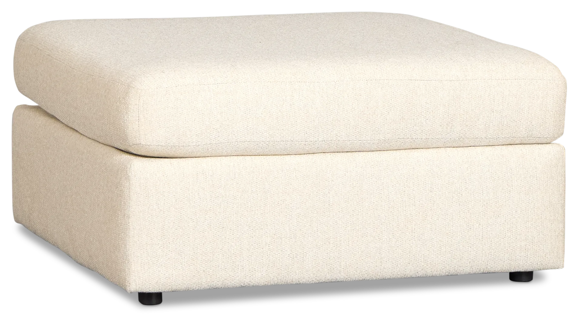Maxwell Light Beige Fabric Cocktail Ottoman