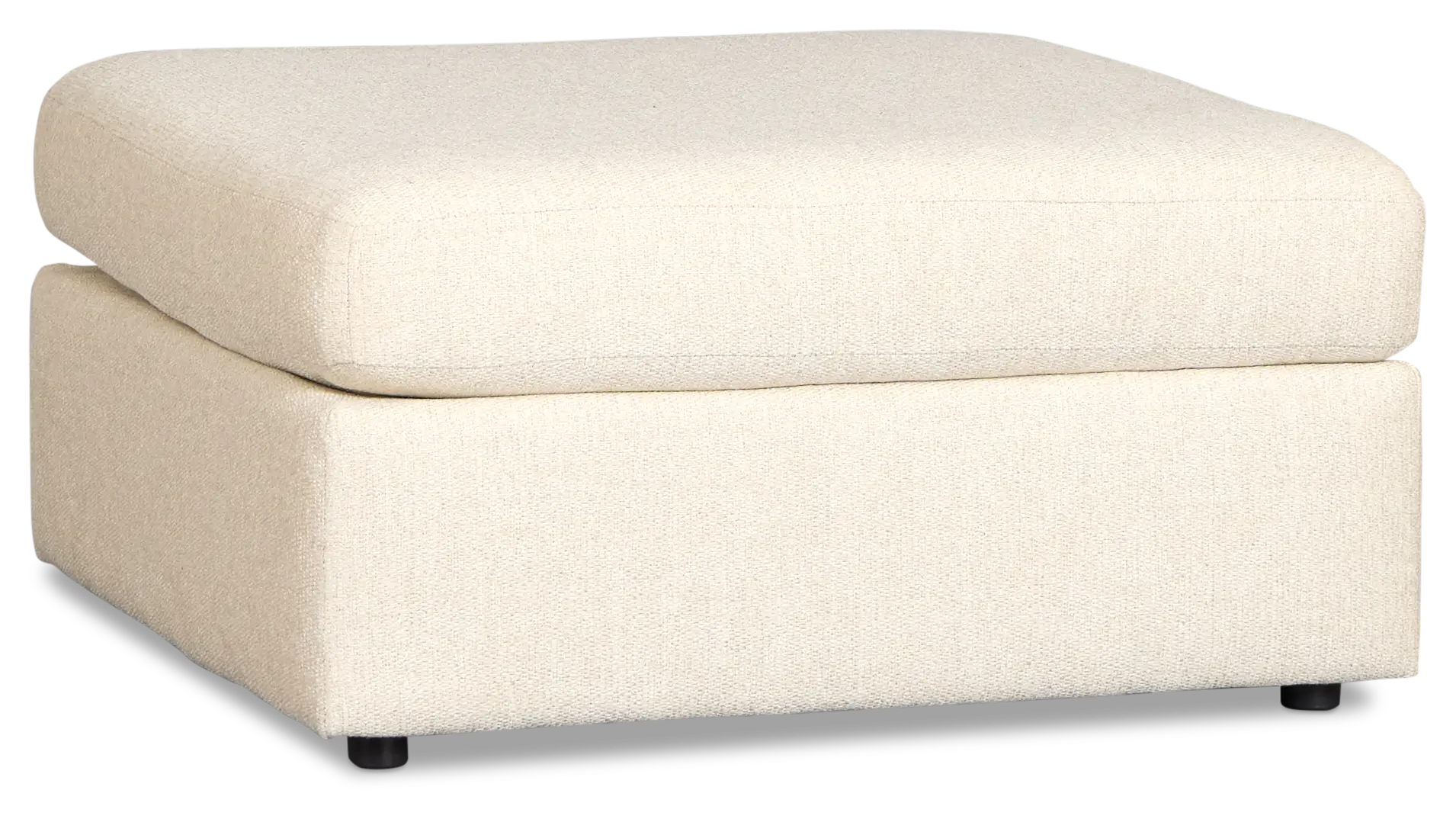 Maxwell Light Beige Fabric Cocktail Ottoman Maxwell Light Beige Fabric Cocktail Ottoman