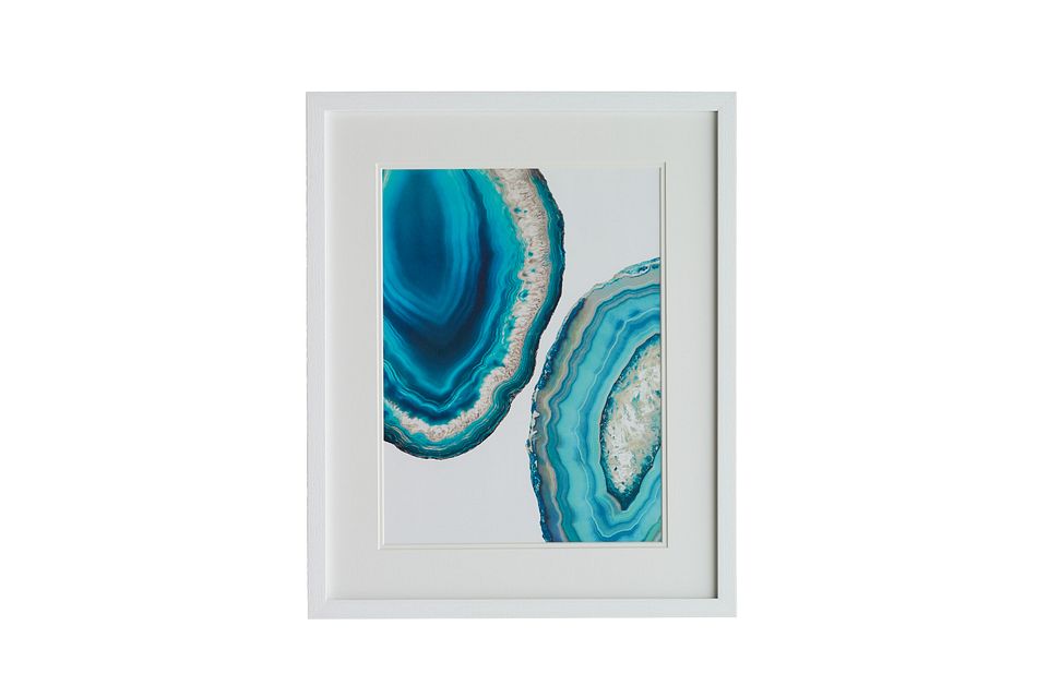 Quartz Blue Framed Wall Art