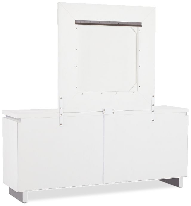 Bal Harbour White Dresser & Mirror