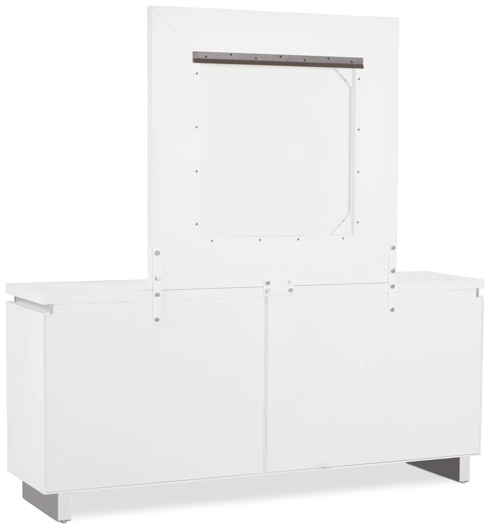 Bal Harbour White Dresser & Mirror Bal Harbour White Dresser & Mirror