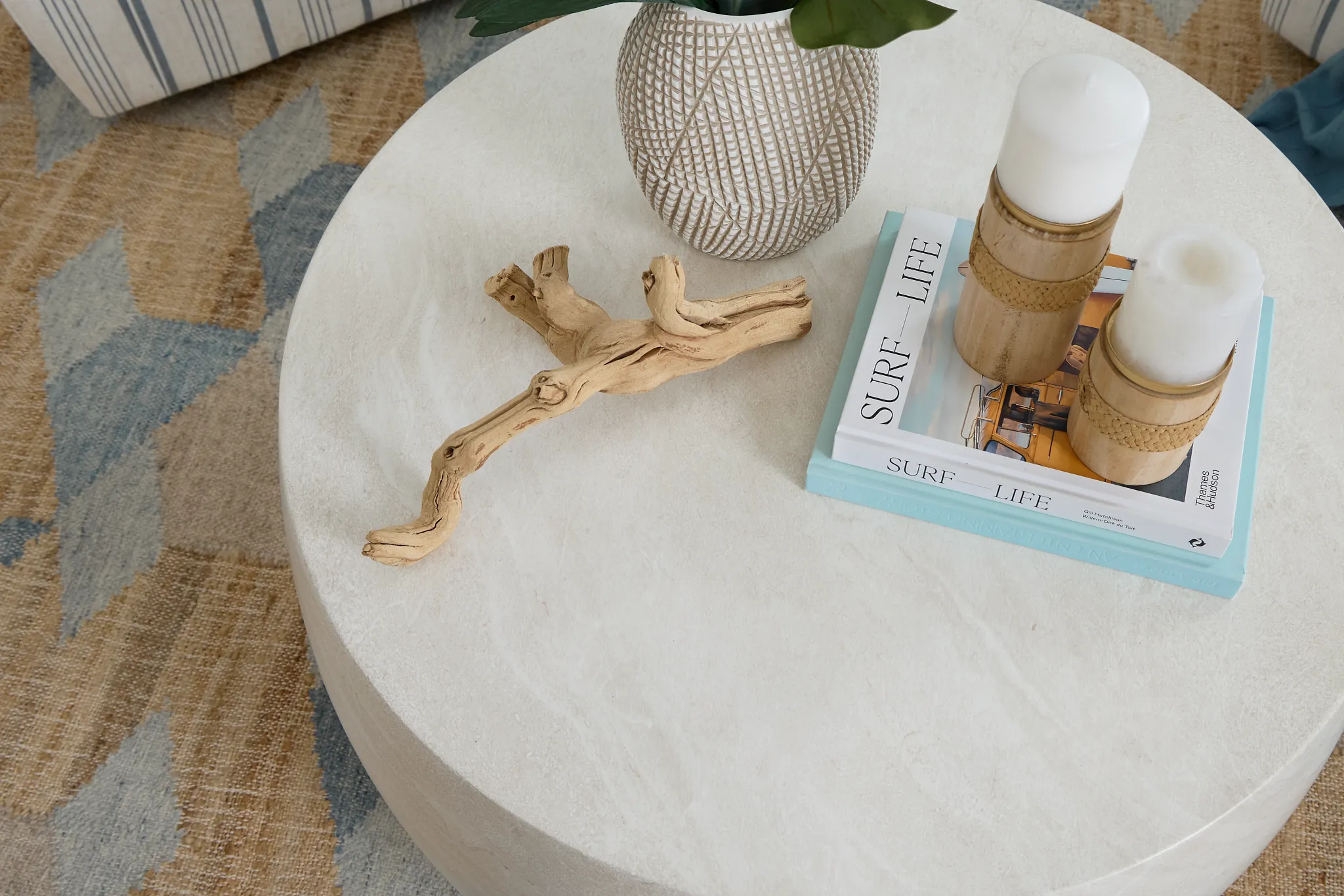 Tai Light Beige Round Coffee Table