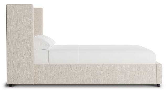 Captiva Revenue Beige 48" Upholstered Shelter Bed