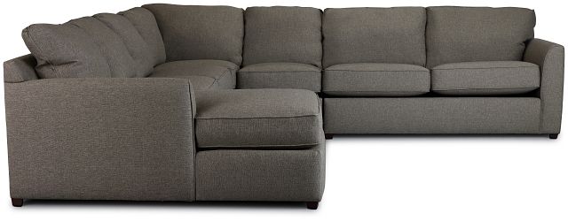 Asheville Brown Fabric Left Chaise Innerspring Sleeper Sectional (5)