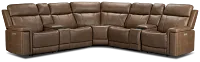 Jayden Brown Micro Large Dual Power Reclining Two-arm Sectional