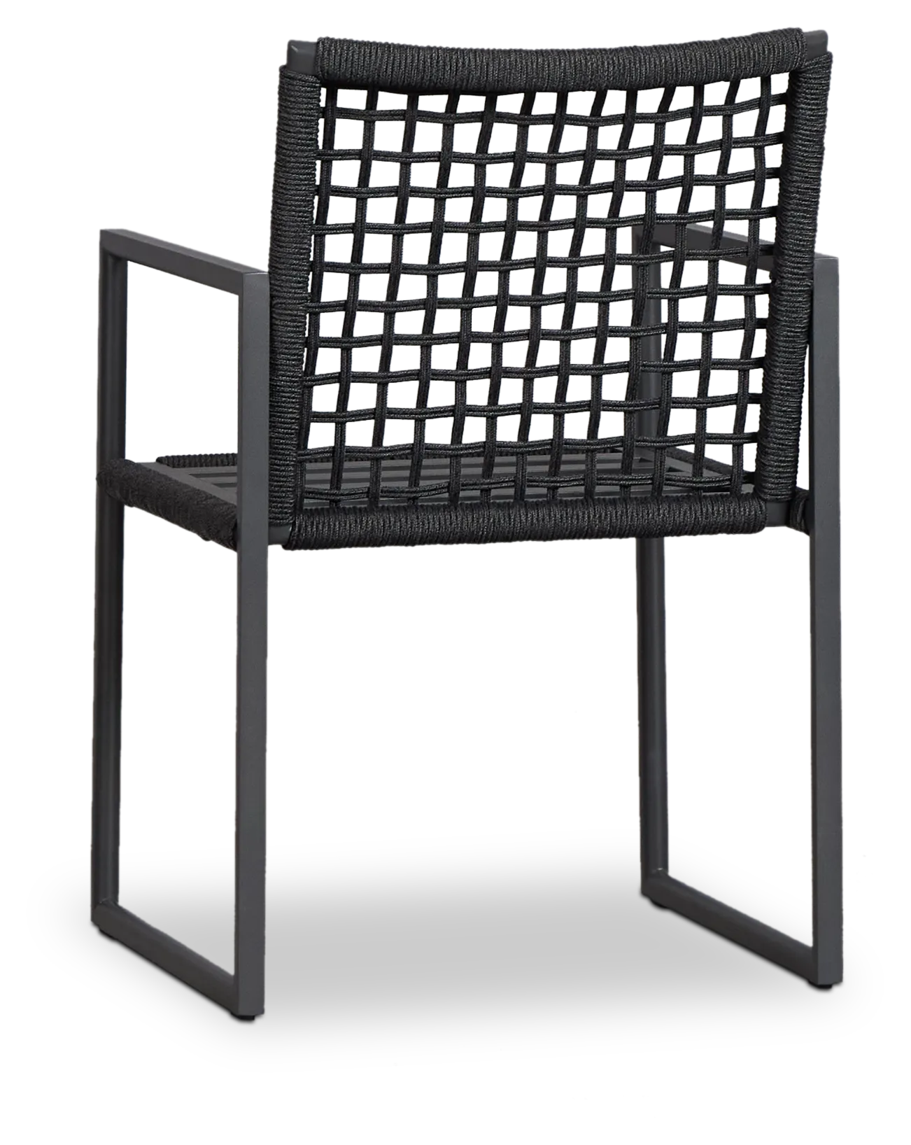 Sunrise Dark Gray Aluminum Arm Chair Frame