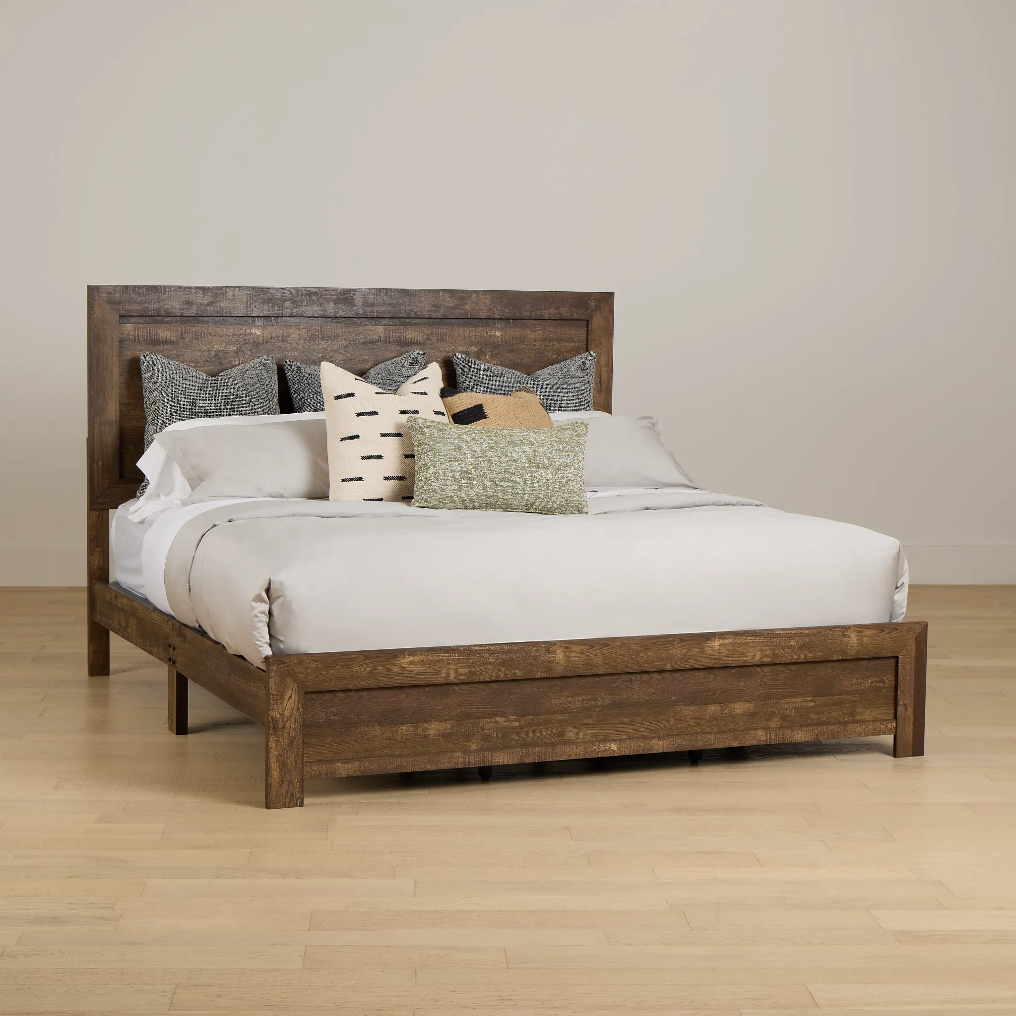 Ollie Dark Tone Panel Bed