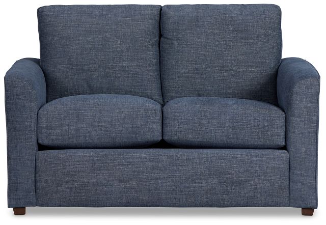 Davis Dark Blue Micro Loveseat