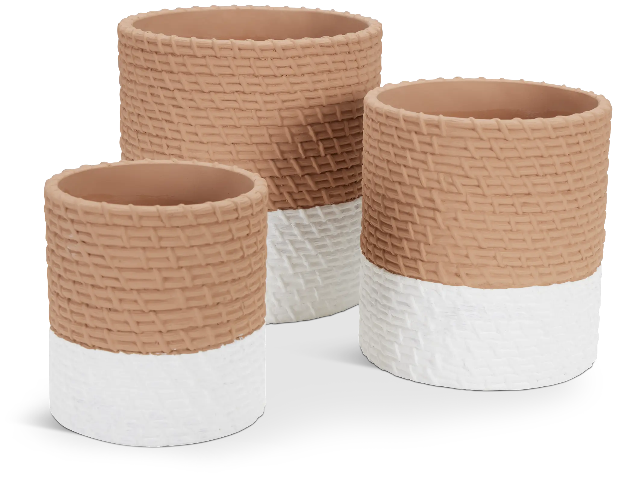 Amos Beige Set Of 3 Planter Amos Beige Set Of 3 Planter