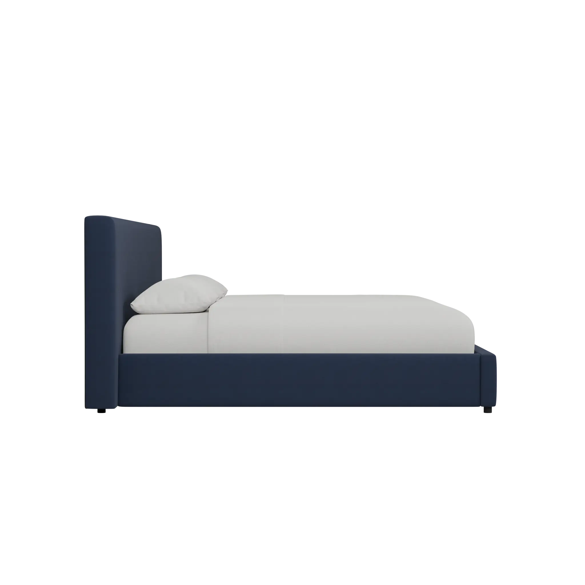 Grayton Joya Dark Blue 44" Upholstered Platform Bed Grayton Joya Dark Blue 44" Upholstered Platform Bed