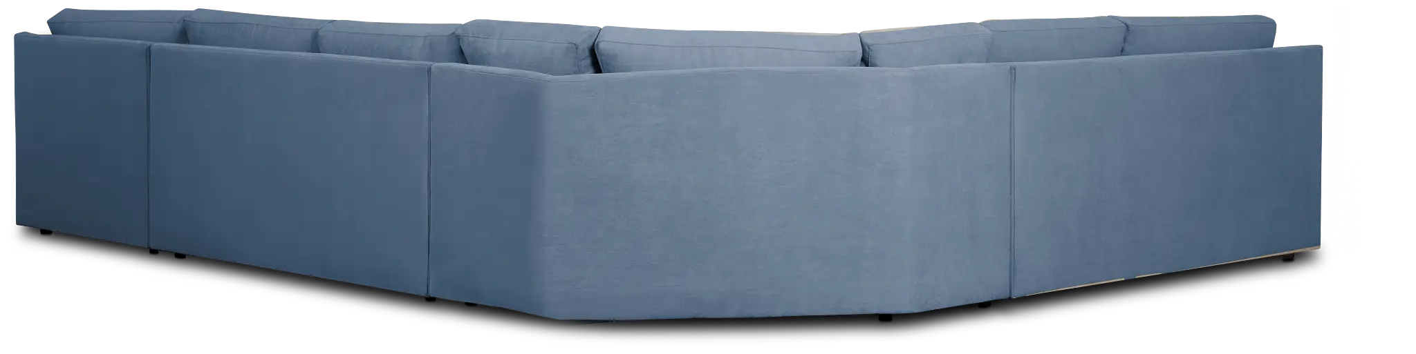 Hudson Blue Fabric Medium Right Chaise Wedge Sectional Hudson Blue Fabric Medium Right Chaise Wedge Sectional