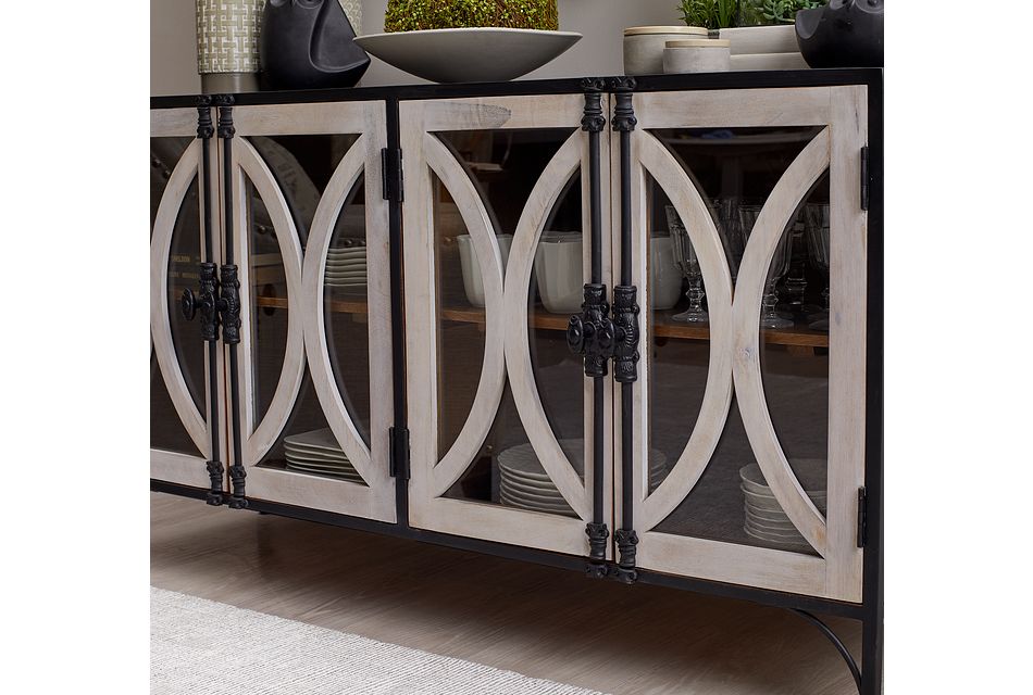 Aalia2 Black Metal Console Table