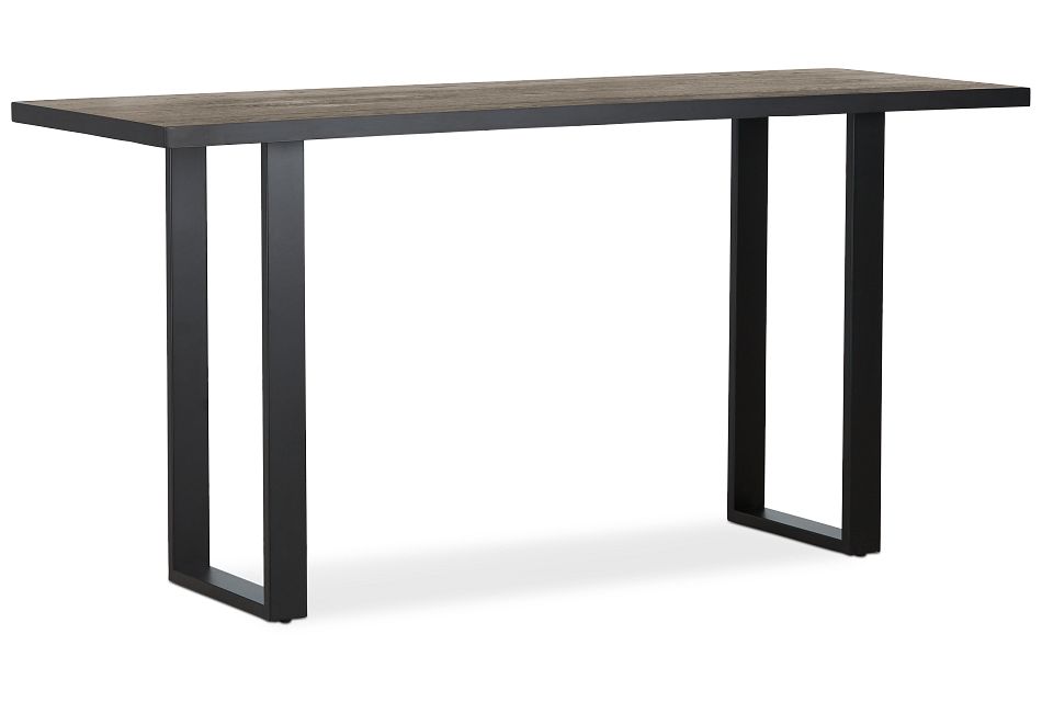 Hudson Dark Tone Wood High Dining Table, (2) High Dining Room Tables