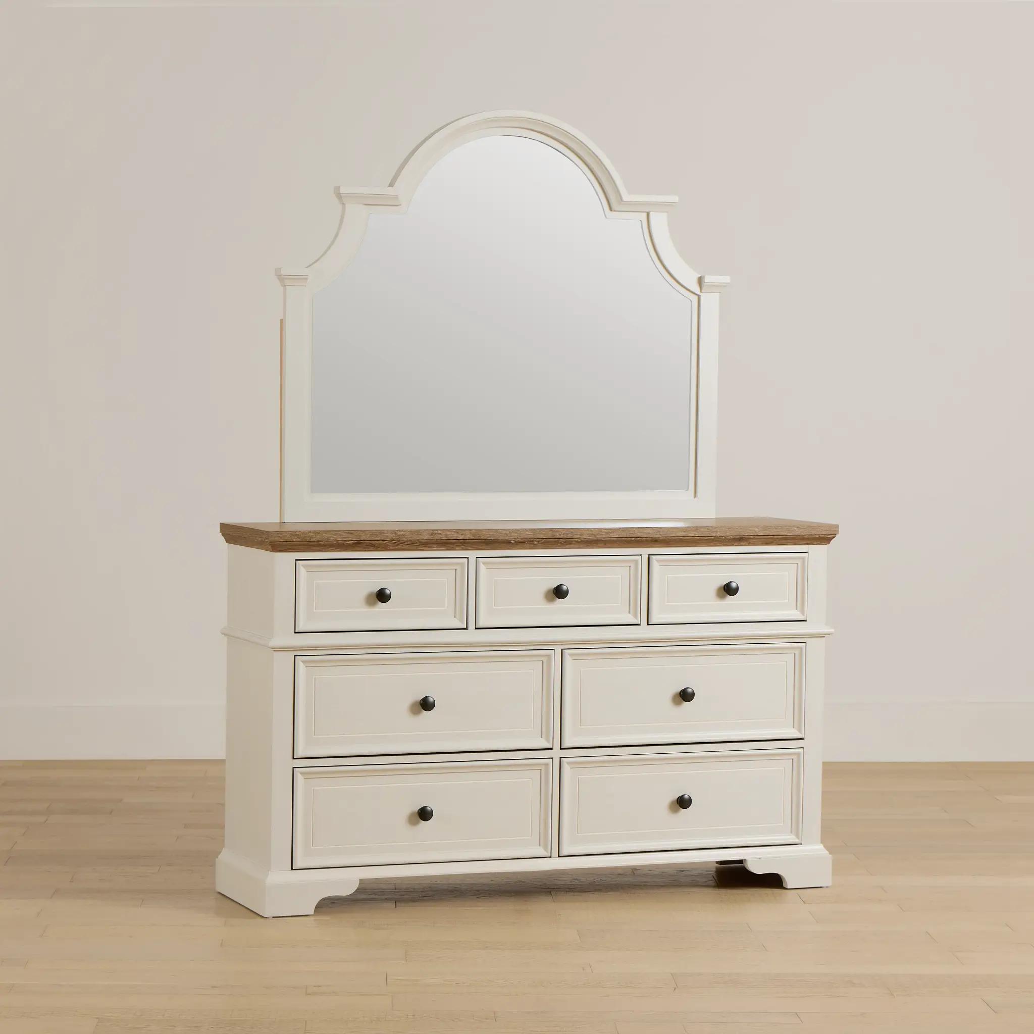 Charlotte Two-tone Dresser & Mirror Charlotte Two-tone Dresser & Mirror