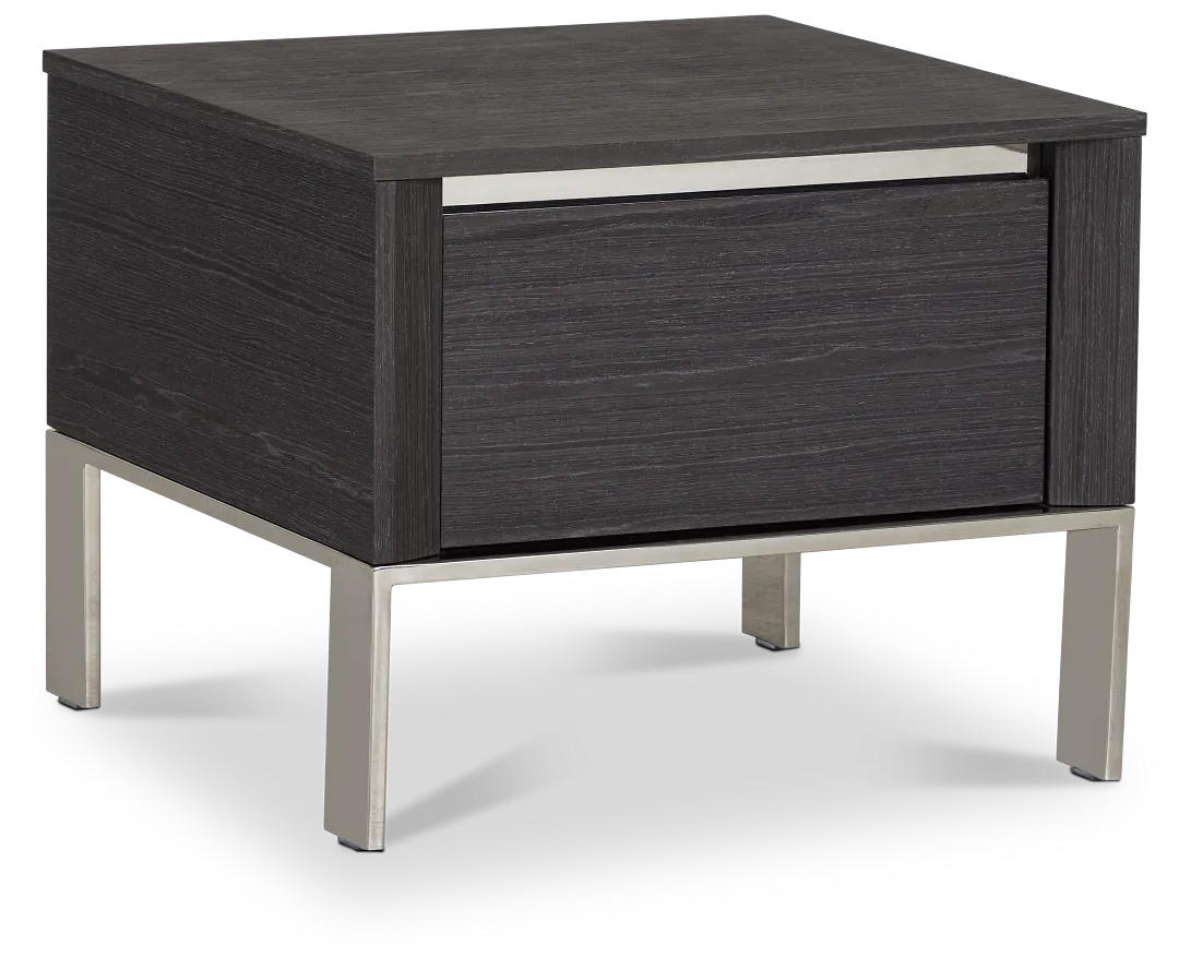 Vancouver Dark Gray Square End Table