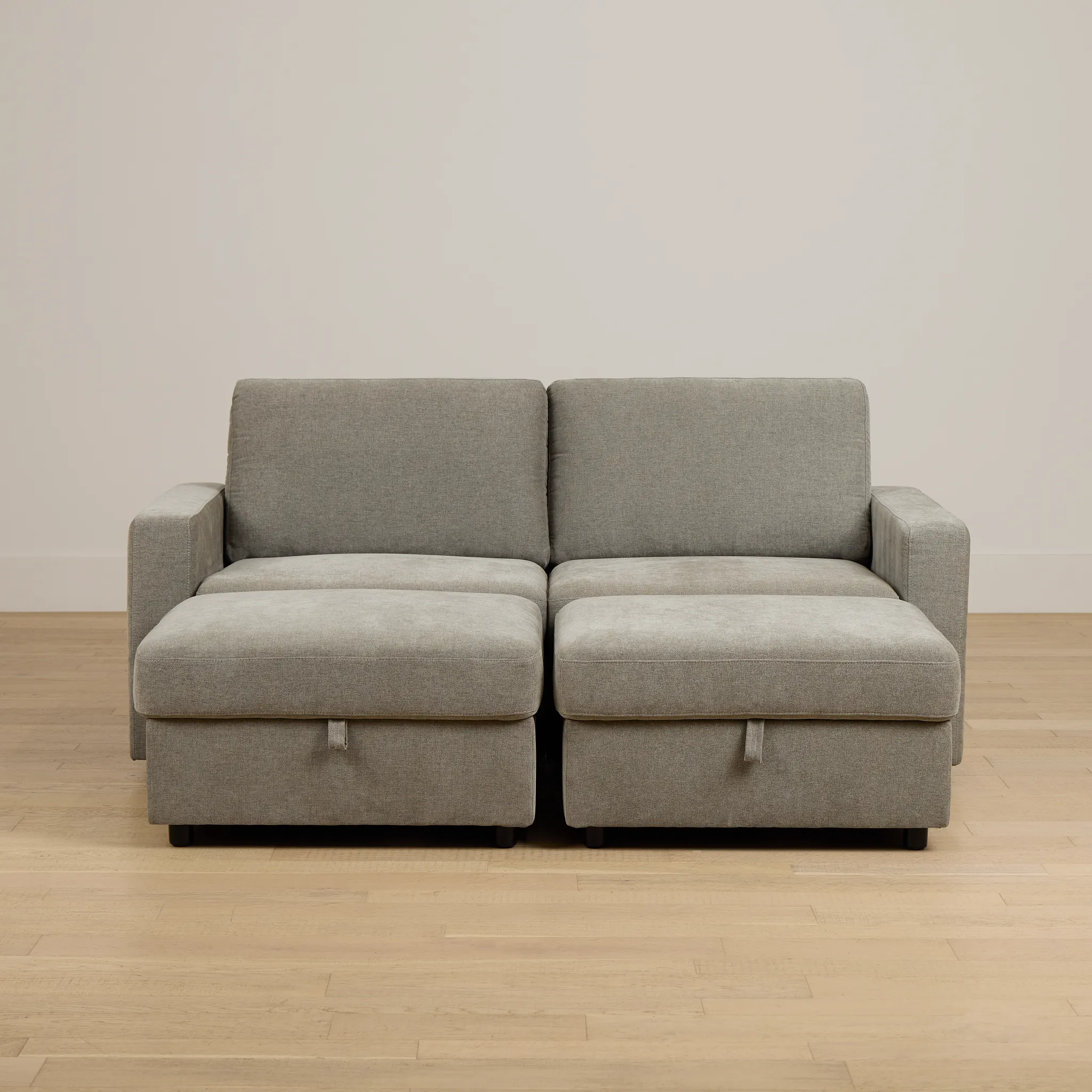 Addie Gray Fabric 4-piece Pit Storage Sectional