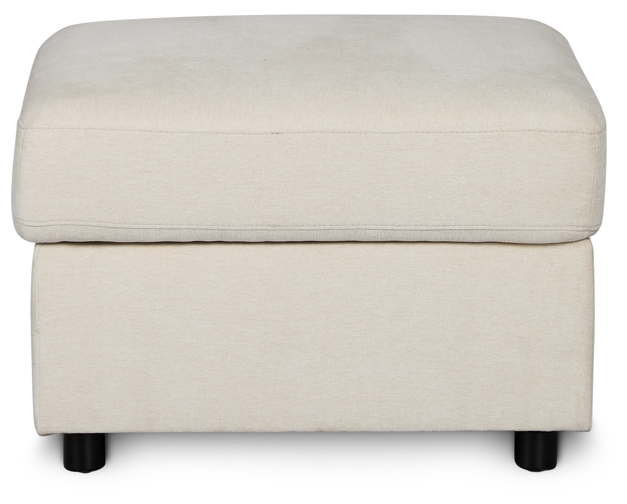 Addie Beige Fabric Storage Ottoman