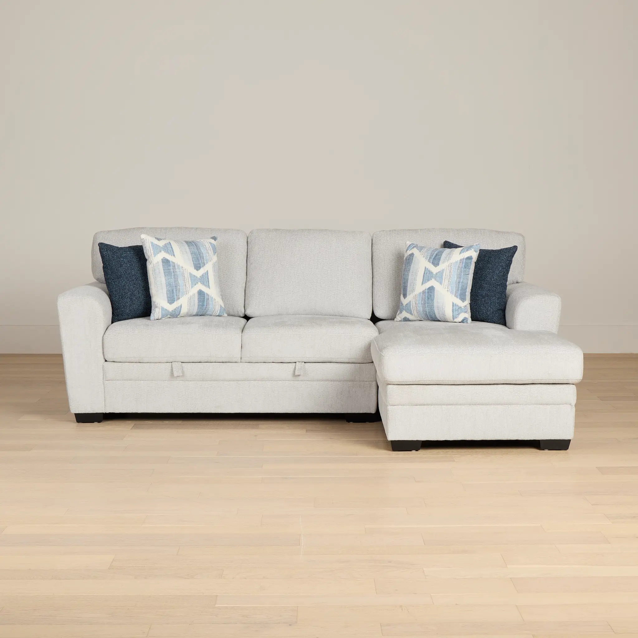 Everly Gray Fabric Right Chaise Storage Sectional Everly Gray Fabric Right Chaise Storage Sectional