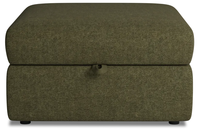 Citymod Green Fabric Storage Ottoman