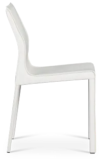 Lugo White Upholstered Side Chair