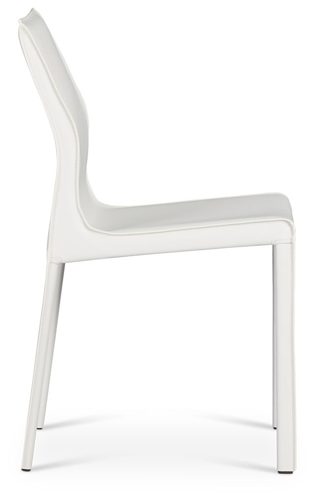 Lugo White Upholstered Side Chair