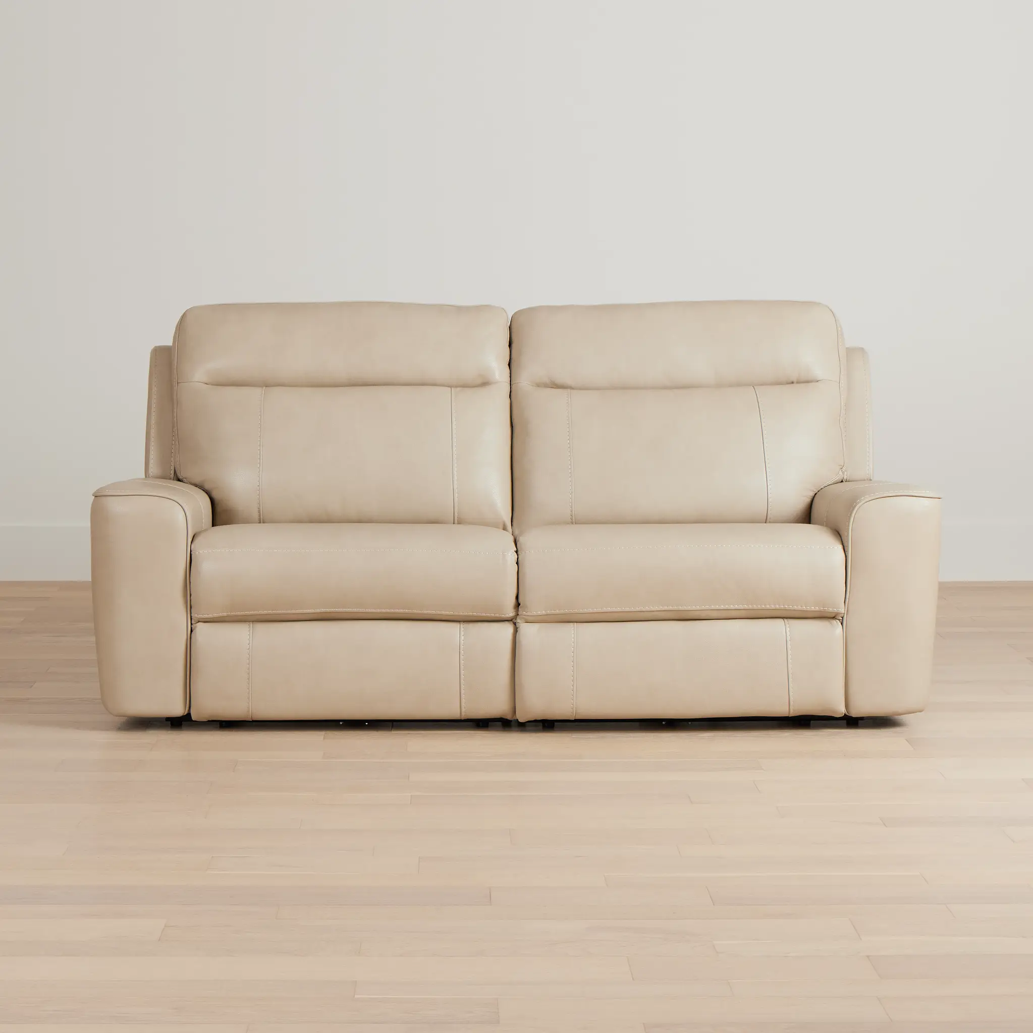 Benji Light Beige Lthr/vinyl Power Reclining Sofa Benji Light Beige Lthr/vinyl Power Reclining Sofa